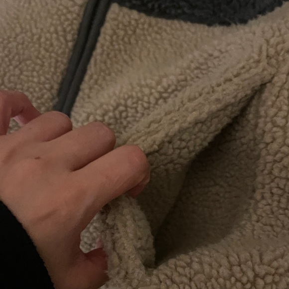 FOLK Puzzle Zip Fleece Jacket - Mineral Green Mix Size 3 Medium - Picture 12 of 15